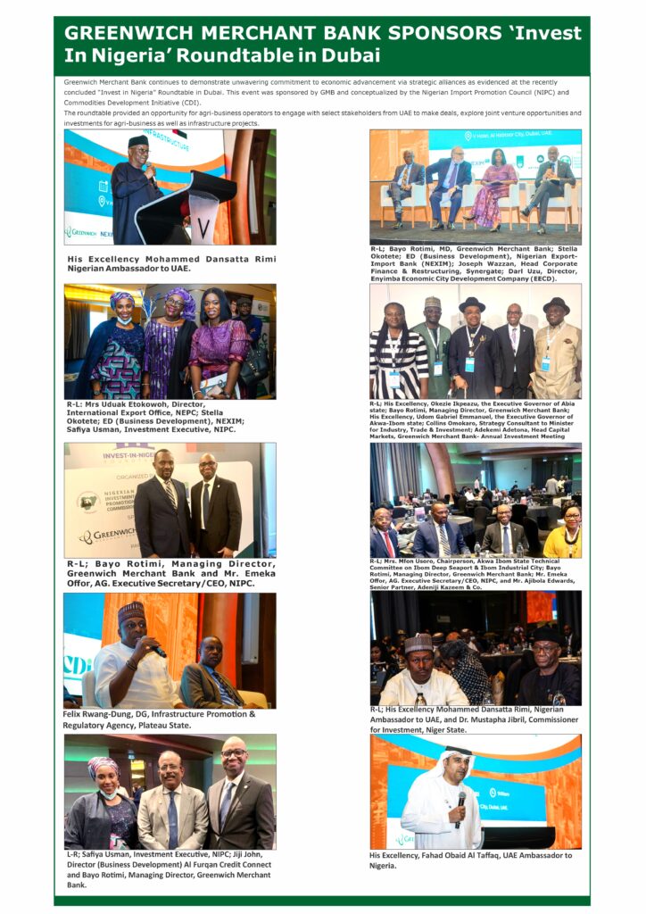 Greener Holden Bank Sponsors 'Invest In Nigeria Event' in Dubai